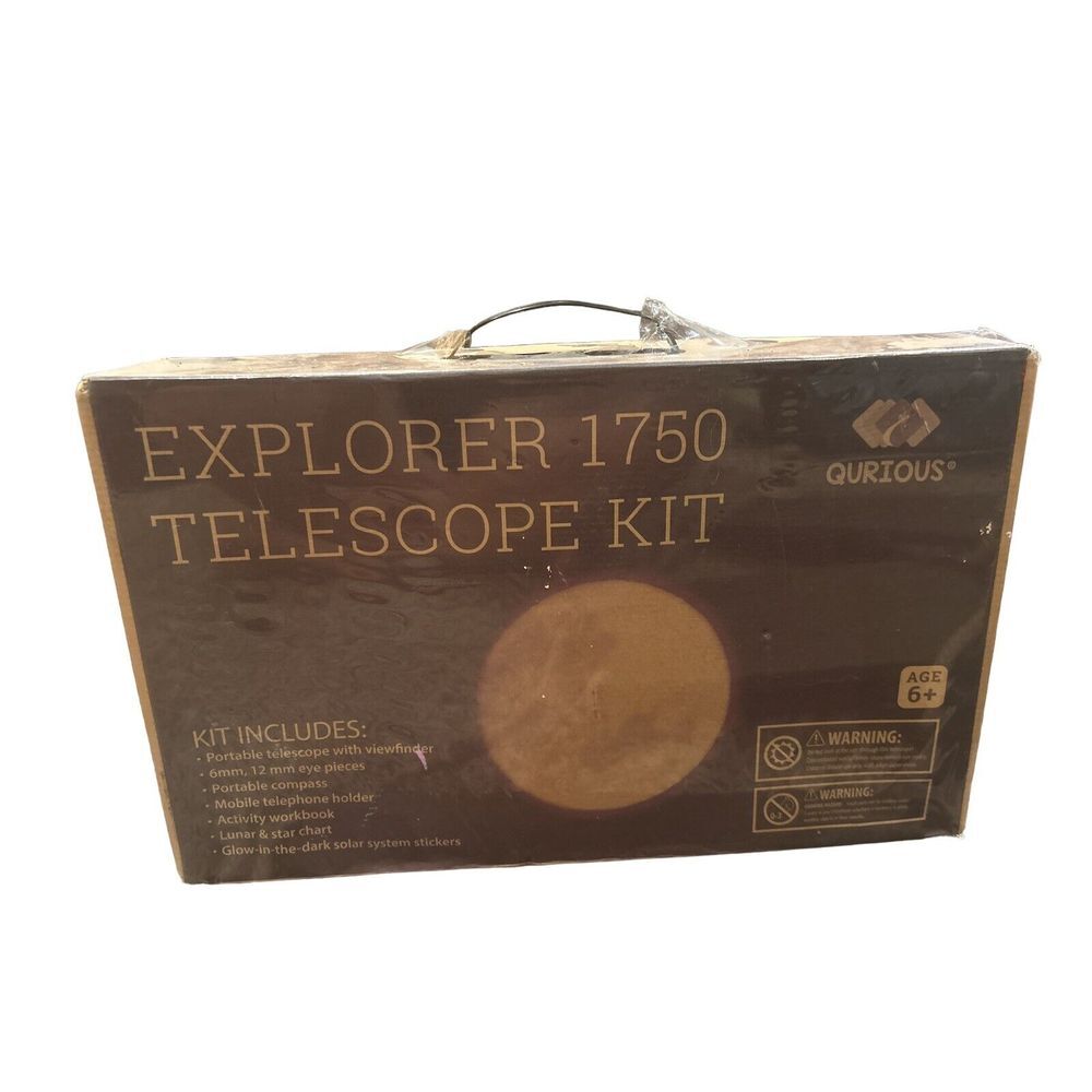 Qurious Space Kid's Explorer Telescope Gift Kit Eco Carry Case 1750 NEW